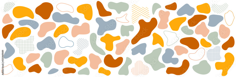 Set of modern graphic elements. Abstract blotch shape. Liquid shape elements. Abstract liquid shapes. Vector illustration Set of modern graphic elements. Abstract blotch shape. Liquid shape elements. Abstract liquid shapes. Vector illustration