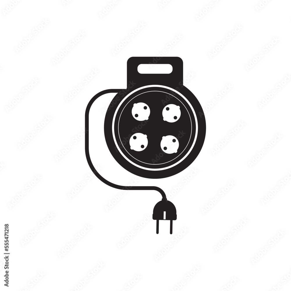 Fototapeta premium extension cord simple vector icon