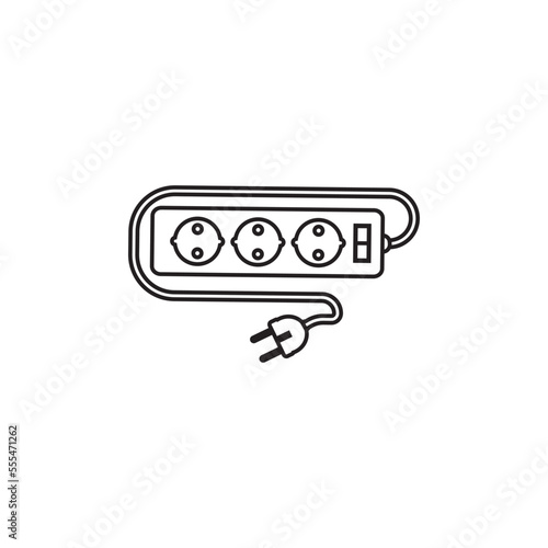 extension cord simple vector icon