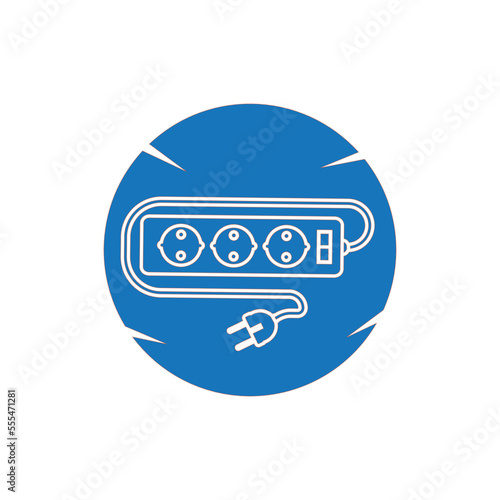 extension cord simple vector icon