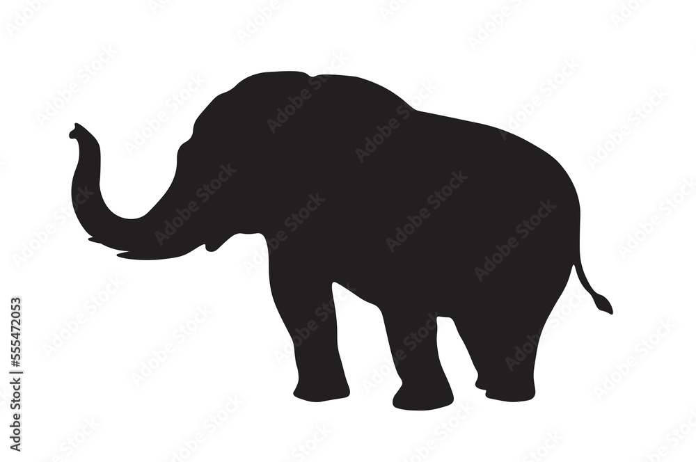 elephant silhouette vector icon illustration isolated on white background elephant silhouette vector icon illustration isolated on white background