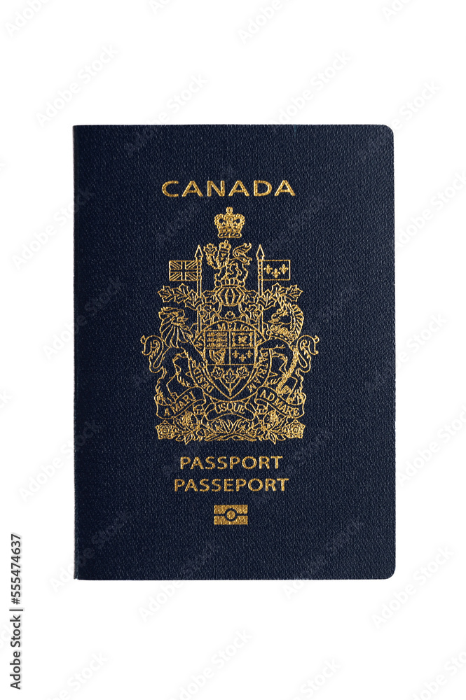 Cover of a Canadian passport isolated on a white background. Cover of a Canadian passport isolated on a white background.