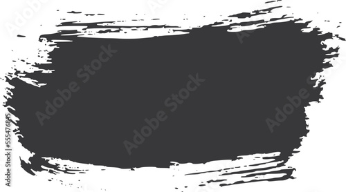 Brush stroke. Grunge black ink textured element