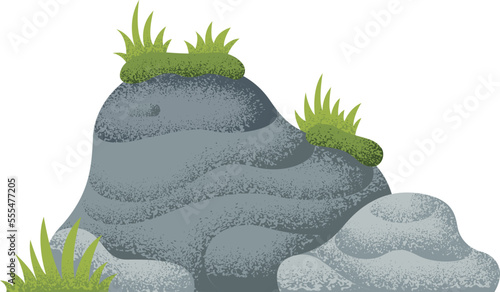 Natural stone. Textured landscape element. Rock structire