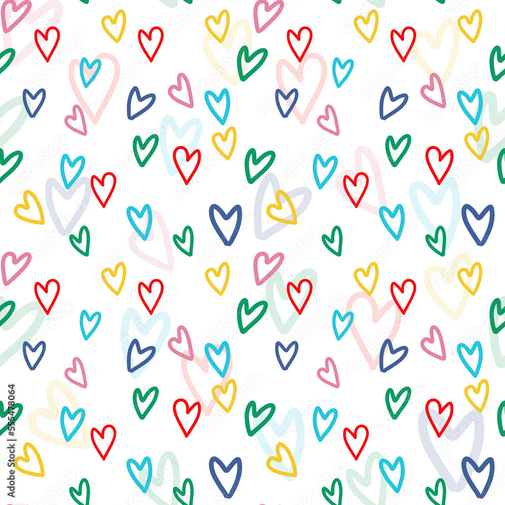 Seamless love heart design vector background. Seamless pattern on Valentine's day. The seamless texture with hart Seamless love heart design vector background. Seamless pattern on Valentine's day. The seamless texture with hart