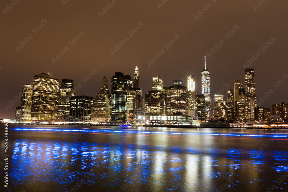 Obraz premium Manhattan bei Nacht