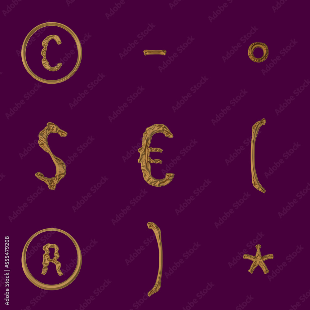 3D Render Set of Textile-Fabric Font including Letters, Numbers and Punctuation Marks 3D Render Set of Textile-Fabric Font including Letters, Numbers and Punctuation Marks