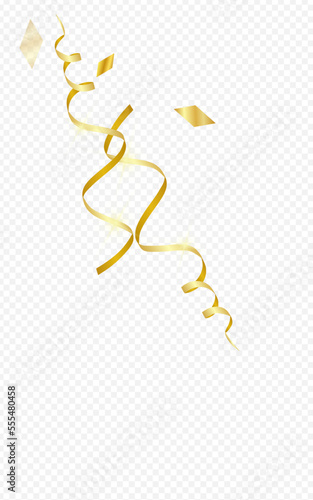 Golden Streamer Abstract Vector Transparent