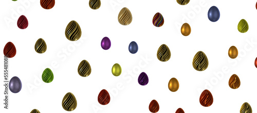 Colorful handmade easter eggs