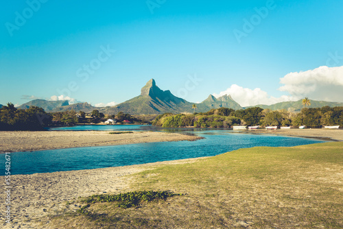 Rempart mountain view in Tamarin bay, Black river