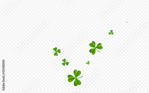 Olive color Clover Botanical Vector Transparent