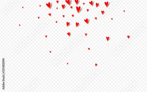 Pink Heart Vector White Backgound. Valentine