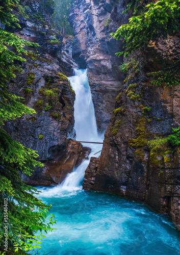 Johnston Canyon, Lower Falls, Banff National Park; Alberta, Canada photo