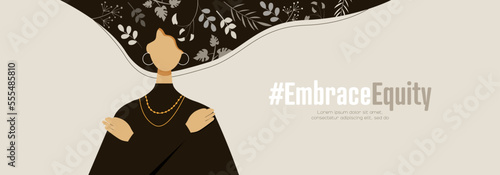 #EmbraceEquity. International Women's Day banner. 