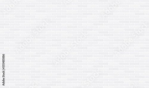 White brick wall background. Flat vector illustration