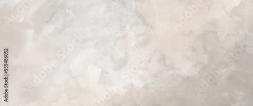 Old paper. Beige vector watercolor art background. Watercolor texture for cards or banner. Pastel color watercolor banner. Stucco. Wall. Brushstrokes and splashes. Painted template for design.