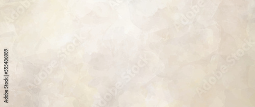 Old paper. Beige vector watercolor art background. Watercolor texture for cards or banner. Pastel color watercolor banner. Stucco. Wall. Brushstrokes and splashes. Painted template for design. © Maribor