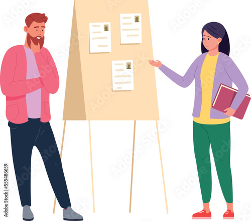 Hr team looking at cv and choosing candidate for interview