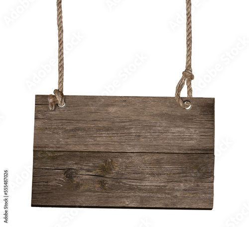 wooden sign on a rope