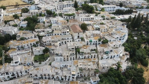Aerial view of the Alpujarra white village in Anadalusia mountains, Spain photo