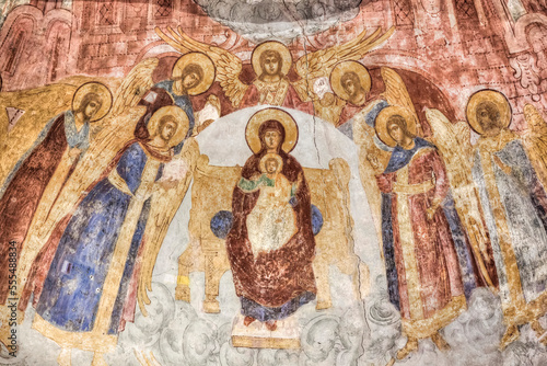 Fresco, Transfiguration Cathedral, Monastery of St Euthymius; Suzdal, Vladimir Oblast, Russia photo