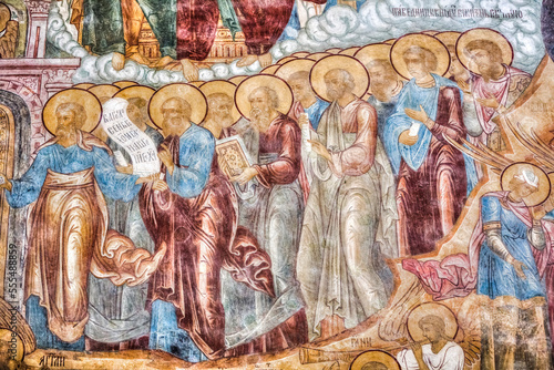 Fresco, Miracle-Image of the Saviour Church, Kremlin, Golden Ring; Rostov Veliky, Yaroslavl Oblast, Russia