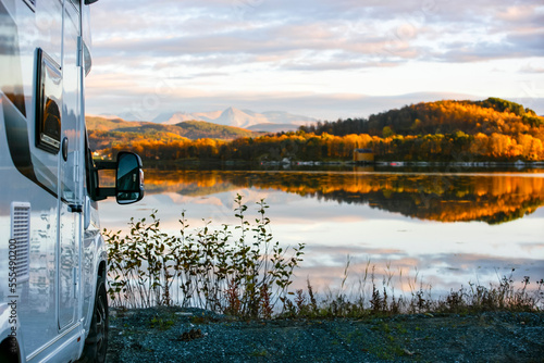 Travelling by camper van or motorhome,  Mestervik or Meistervik is a village in Balsfjord Municipality in Troms og Finnmark, Norway photo