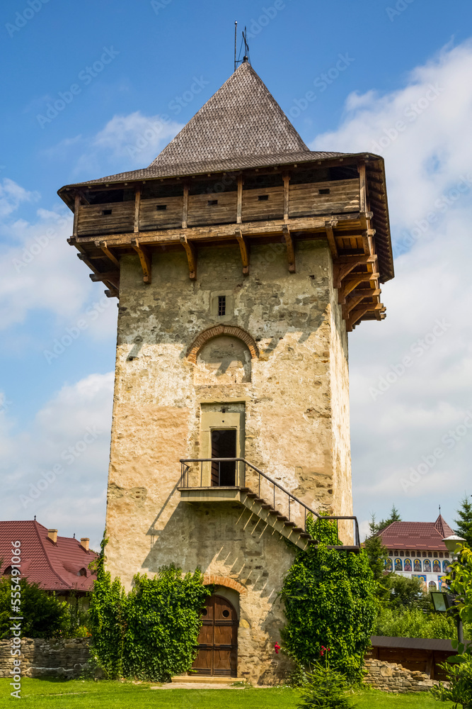Tower, Humor Monastery, 1530; Manastirea Humorului, Suceava County, Romania Tower, Humor Monastery, 1530; Manastirea Humorului, Suceava County, Romania