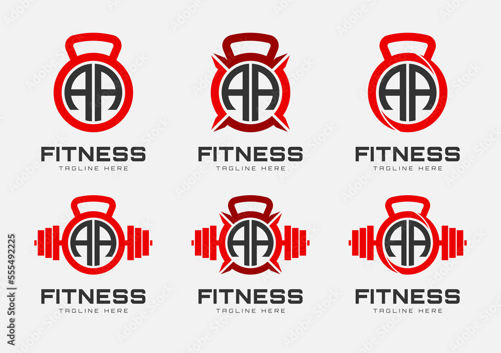 Monogram A letter gym. Perfect for gym center and physical fitness logos Monogram A letter gym. Perfect for gym center and physical fitness logos