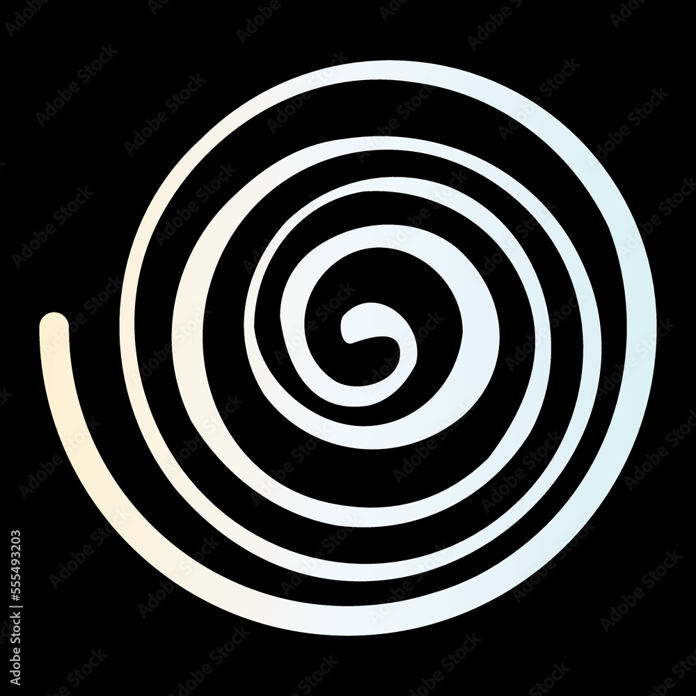 Naklejka premium Pastel gradient decorative spiral. Vector illustration.