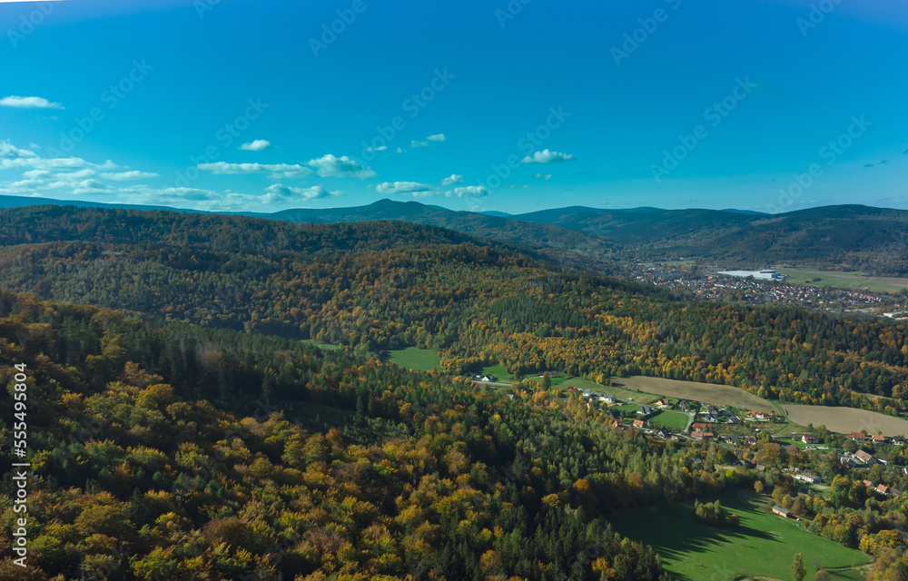 Autumn valley background view 