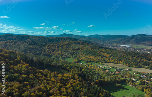 Autumn valley background view 