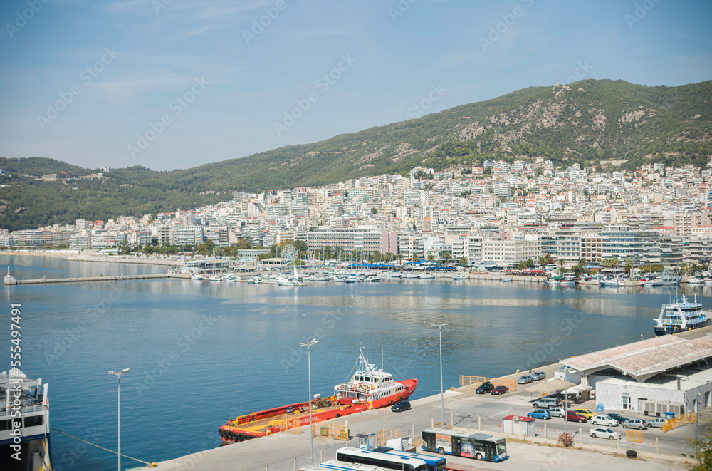 Kavala's picturesque harbor is a popular spot for boat rentals and sightseeing. Take a swim in one of Kavala's crystal-clear bays and cool off in the summer heat