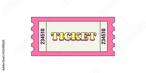 Entrance Tickets for One Person in a Retro Groove Style	