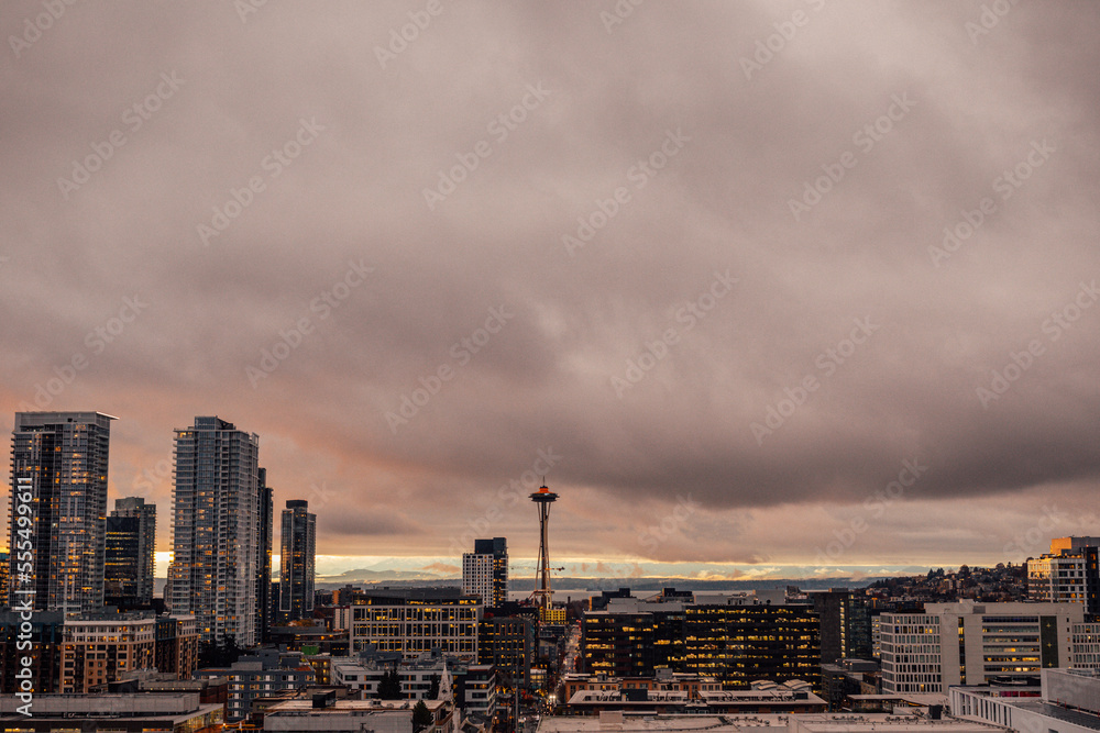 cityscape of Seattle with the Space Needle