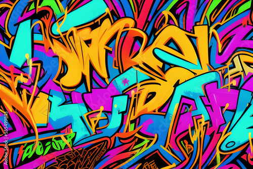 Graffiti Background, Graffiti art, Abstract Graffiti background "Generative AI"