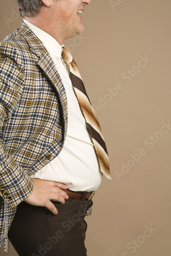 Businessman Wearing Retro Suit photo