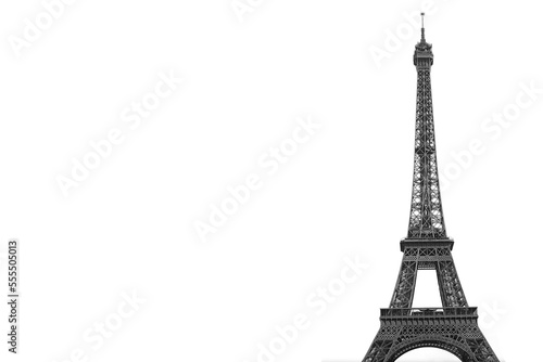 Eiffel Tower isolated on white background. Paris, France. Famous places and travel concept. © ytemha34
