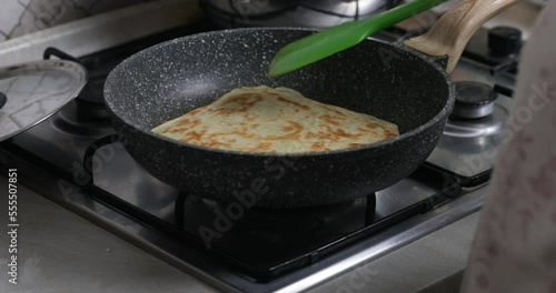 cooking in the frying pan a traditional moroccan flatbread or msamman