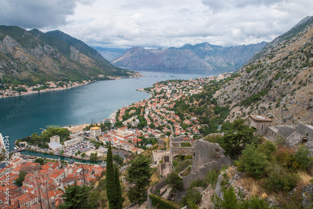 View from St John's Fortress above Kotor Bay