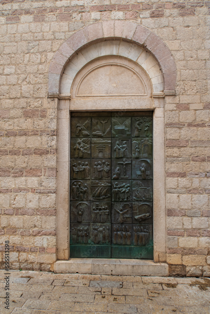 old medieval brass door in Montenegro old medieval brass door in Montenegro