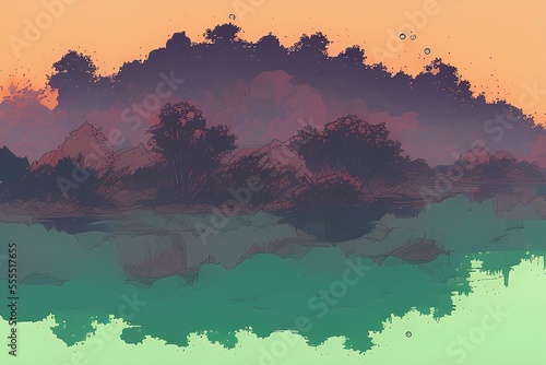 sunset in the mountains © LikotoArtworks