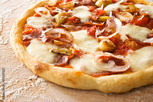 Close-Up of Pizza photo