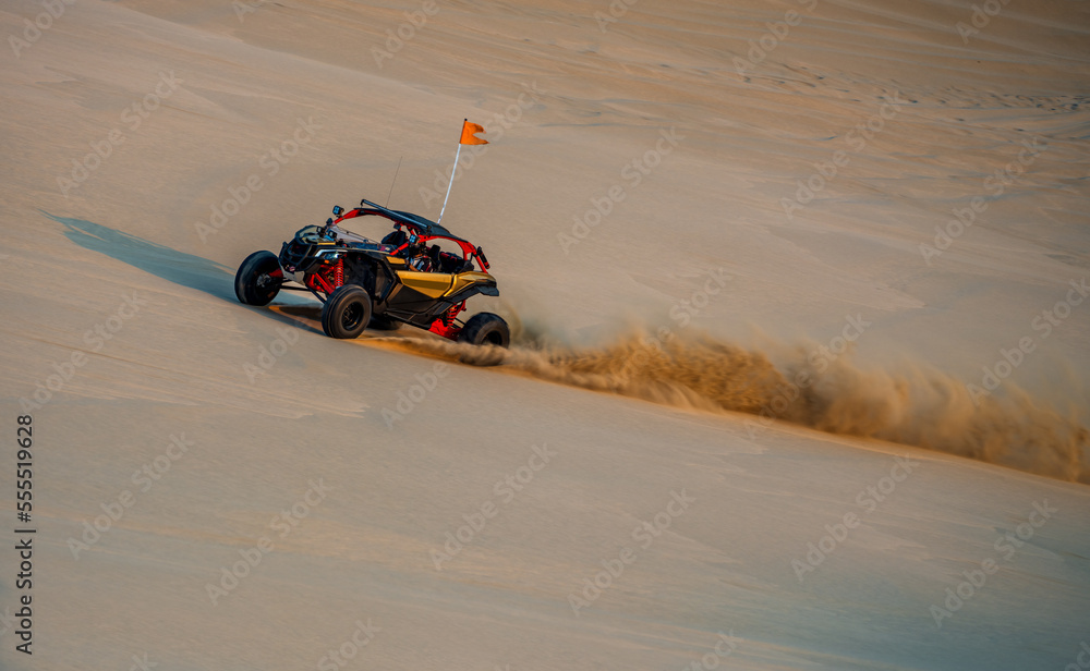 Custom made desert safari racer car bashing sand dunes in Doha, Qatar