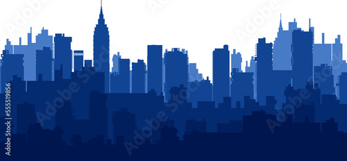 Silhouette of city structure downtown urban modern street of architecture with a building, tower, skyscraper. Cityscape skyline landscape background for business concept illustration