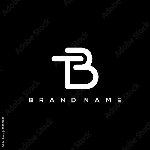 Initial TB or BT line art logo vector