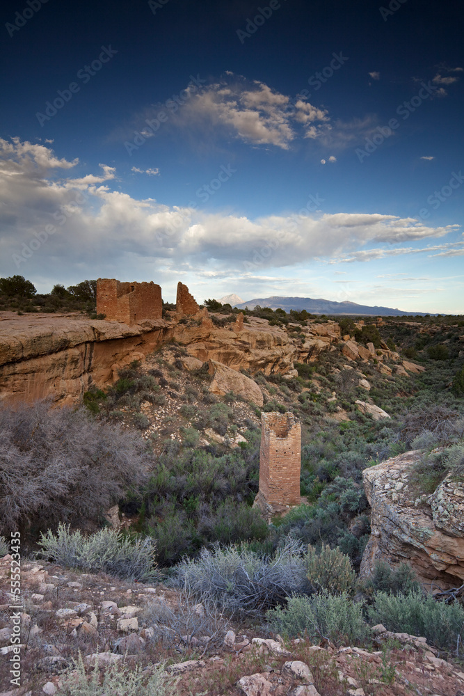 Square Tower and Hovenweep Castle, Little Ruin Canyon, Hovenweep National Monument, Utah, USA Square Tower and Hovenweep Castle, Little Ruin Canyon, Hovenweep National Monument, Utah, USA