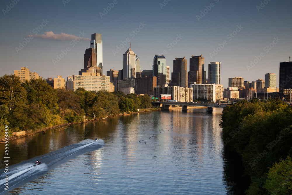 Schuylkill River and Skyline, Philadelphia, Pennsylvania, USA Schuylkill River and Skyline, Philadelphia, Pennsylvania, USA