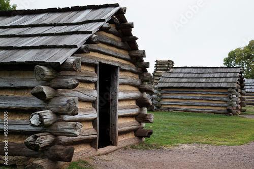 Log Buildings at Valley Forge National Historical Park, Pennsylvania, USA photo