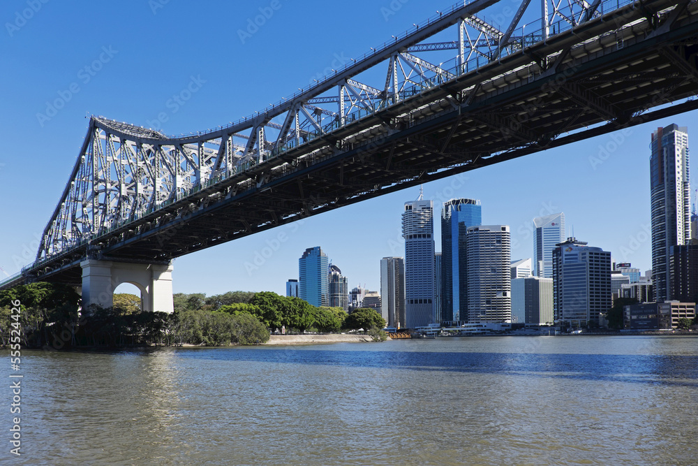 Brisbane skyline and the Story Bridge crossing the Brisbane River in Queensland, Australia Brisbane skyline and the Story Bridge crossing the Brisbane River in Queensland, Australia